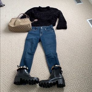 SOLD - Black cowl neck Bella Dahl sweater